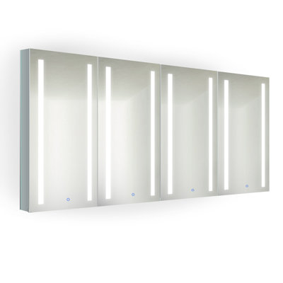 Armoire à pharmacie avec éclairage à DEL et prise électrique Terwiujger
