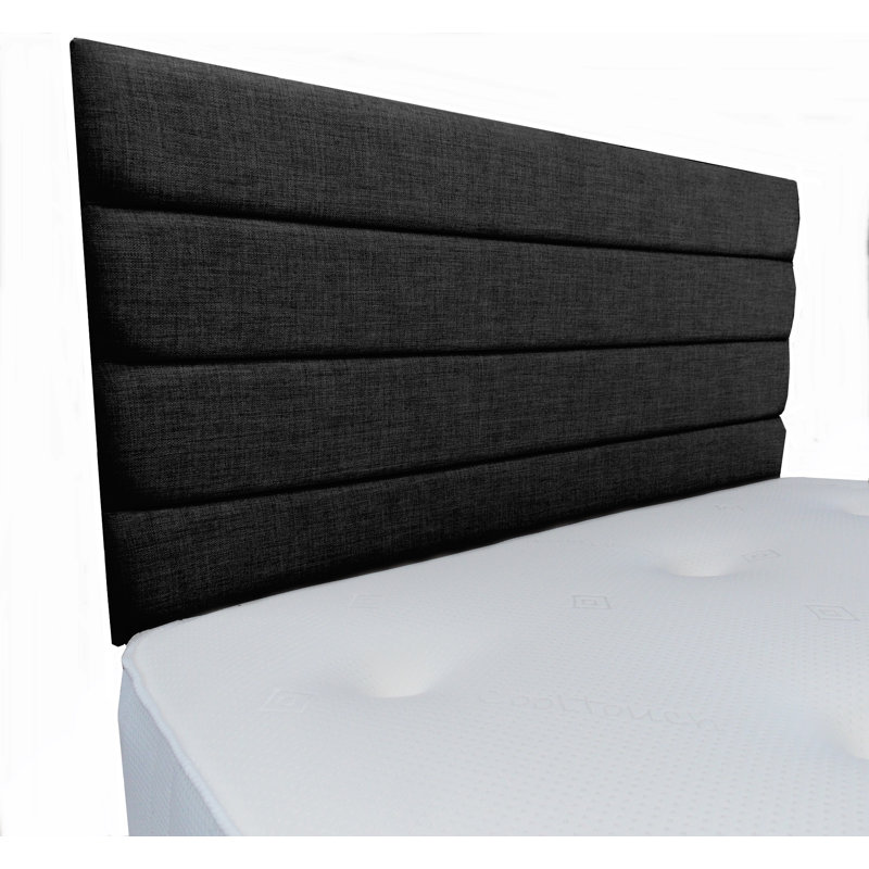 Facin Upholstered Headboard, Black, Small Double (4')
