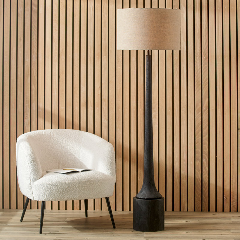 159cm Matte Traditional Floor Lamp, Beige