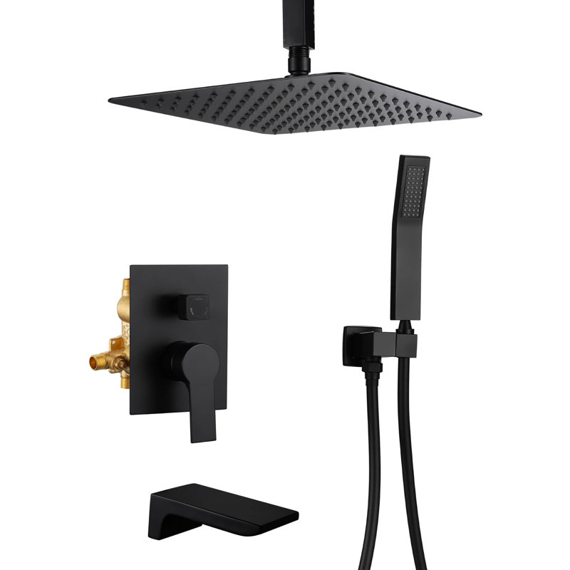 All-In-One Kit with Rough in-Valve, Matte Black