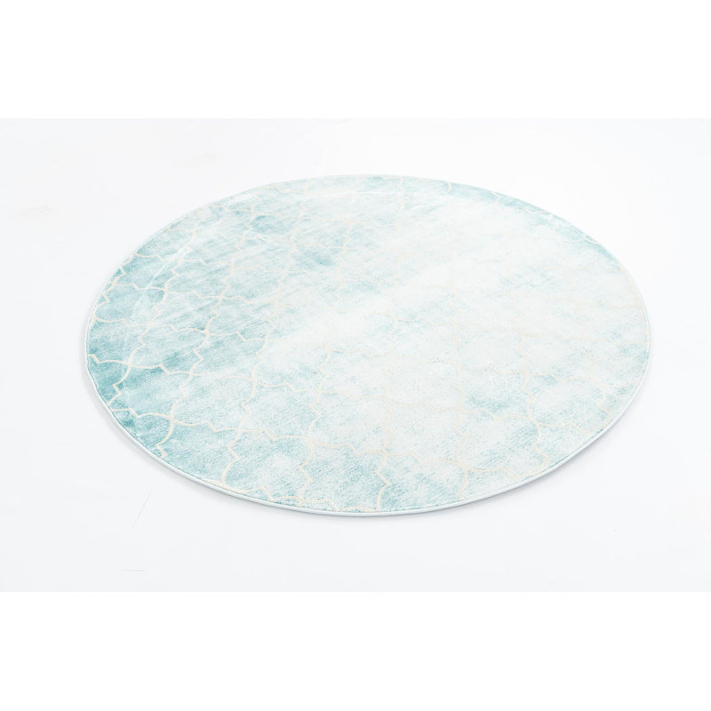 Antwanae Geometric Indoor Rug, Round 3'3"