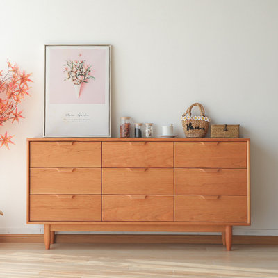 63 " W Cherry Solid Wood Sideboard