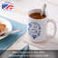 Verre peint bleu Tasse décorative en céramique