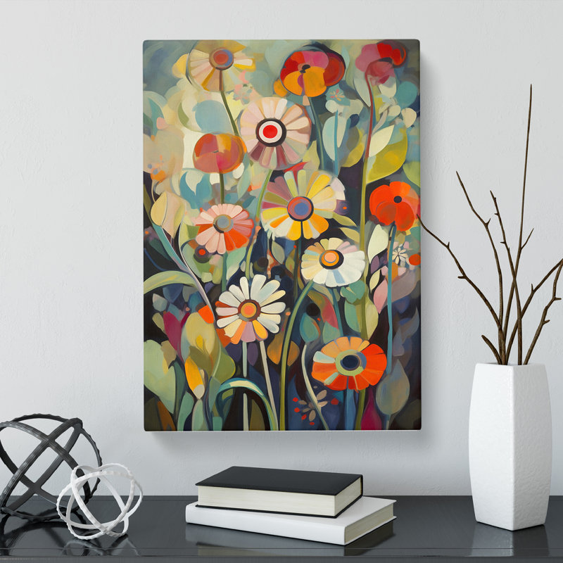Contemporary Orphism Flowers Vol.11 - Wrapped Canvas, 76cm H x 50cm W x 3cm D