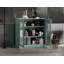Armoire de salle de bain 100% bois massif 32 po avec portes en verre givré et tablettes réglables-600394087