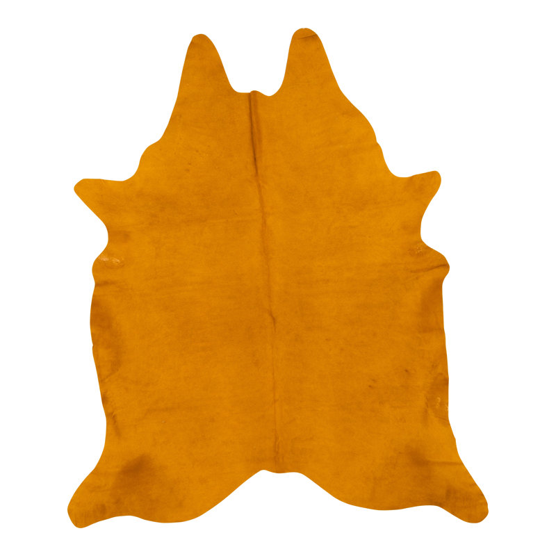 Cowhide Area Rug in Orange