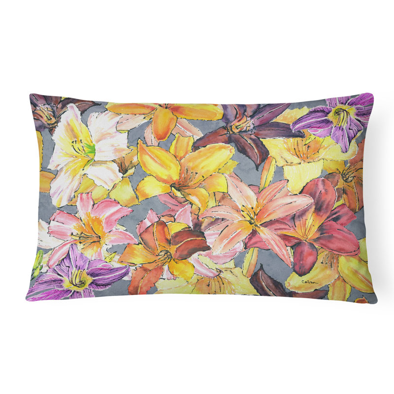 Coussin décoratif intérieur/extérieur day lillies