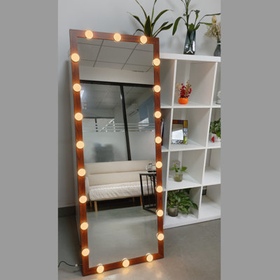 Miroir de maquillage hollywoodien complet avec lumières et 3 modes de couleur