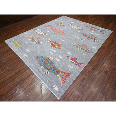 Khemani One-of-a-Kind 8' X 10' New Age Wool Area Rug Grey