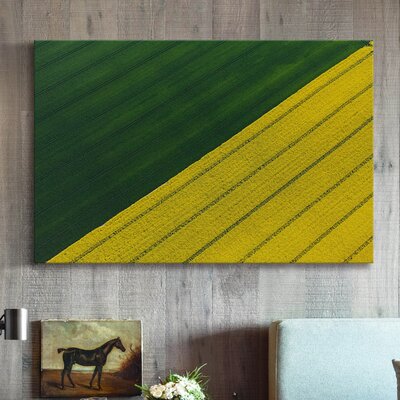 Green And Yellow Crops' Painting Print on Wrapped Canvas -  Marmont Hill, MH-BOUPHO-27-C-36