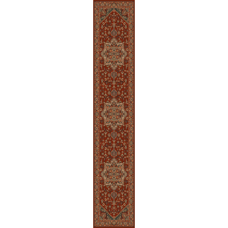 Pine Grove Oriental Wool Area Rug, Runner 67 x 275cm