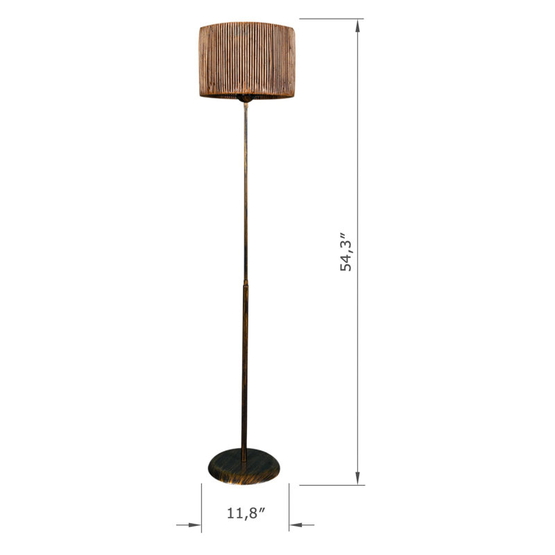 Lampe sur pied standard en métal
