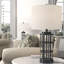 Lampe de table en verre