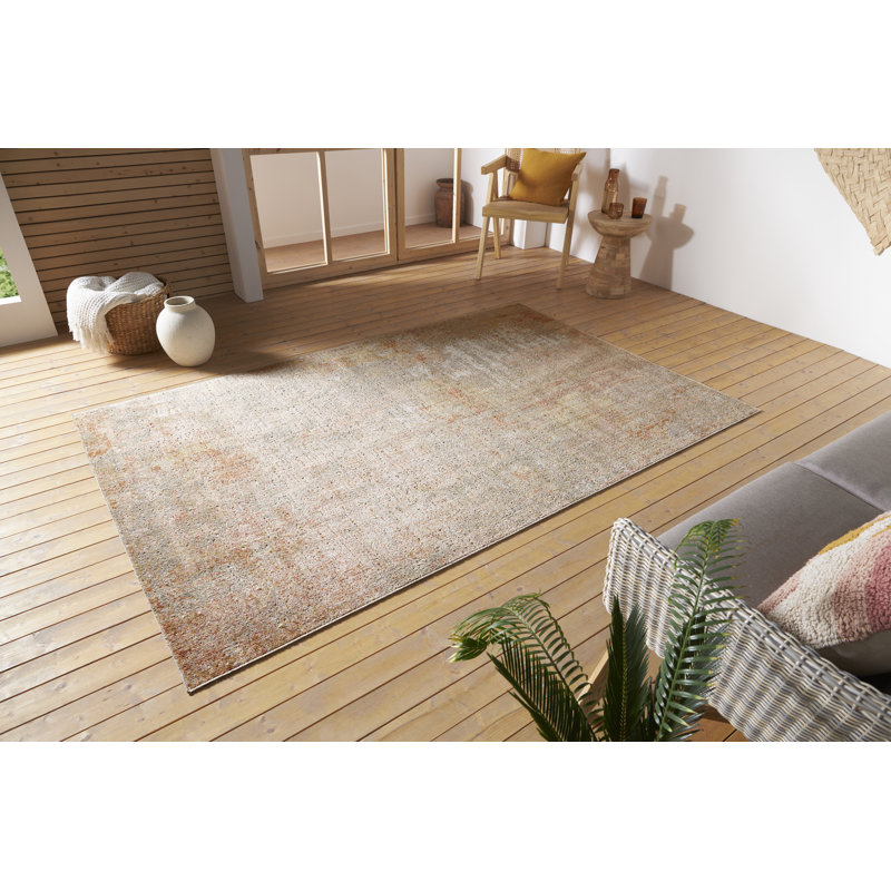 Gizeh Cream/Red Indoor/Outdoor Rug, Rectangle 190 x 280 cm