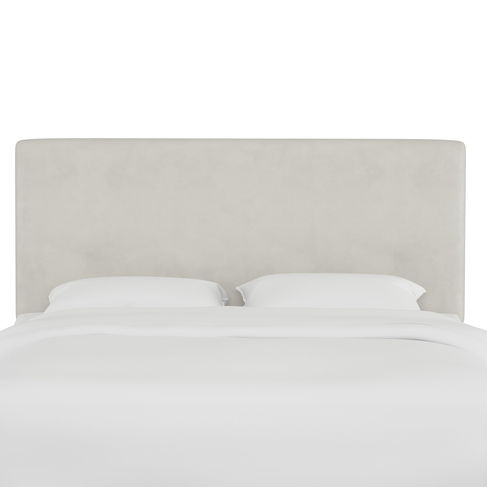 Eisley Upholstered Headboard, Bella Light Gray Performance Velvet, Twin
