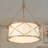 3-Light Drum Pendant Light with Fabric Shade