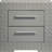 Pierce Grey High Gloss 2-Drawer Nightstand Bedside Table