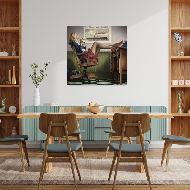 «Coffee Break», art contemporain abstrait, H 36 po x l 36 po
