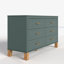 Commode double 6 tiroirs en bleu