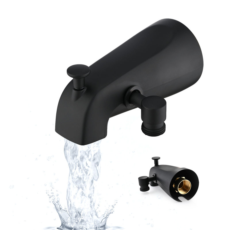 Single Handle Wall Mounted Tub Spout Trim, Matte Black