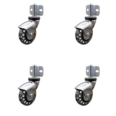 Bright Chrome Polyurethane Caster