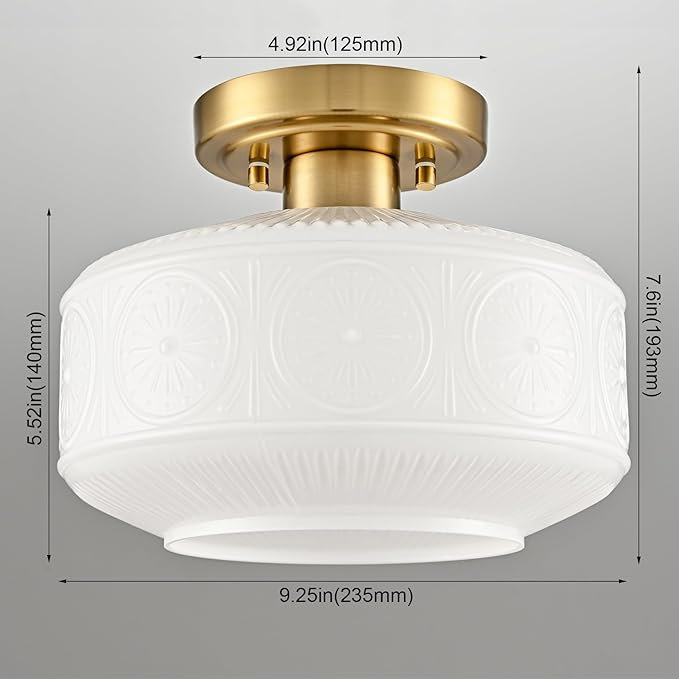Plafonnier encastré moderne moderne Emi, Doré