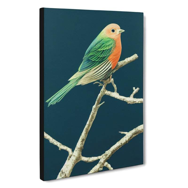 XV1022-3757X Resting Bird - Print, Wrapped Canvas, 50cm H x 35cm W, No Matte