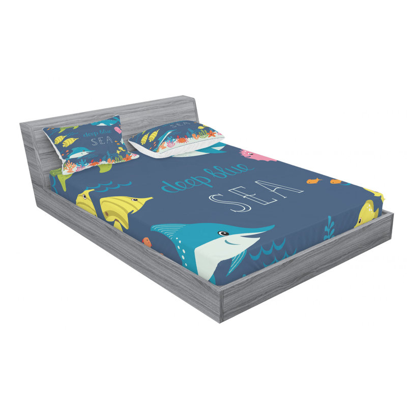Microfiber Sheet Set, Queen Sheet Set with Fitted Sheet