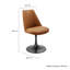 Chaise pivotante en cuir Lippa-105239651-105239649