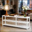 Console très longue rustique avec rangement, parfaite pour le salon et le couloir