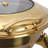 6.34Qt Stainless Steel Gold Round Chafing Dish Buffet Set