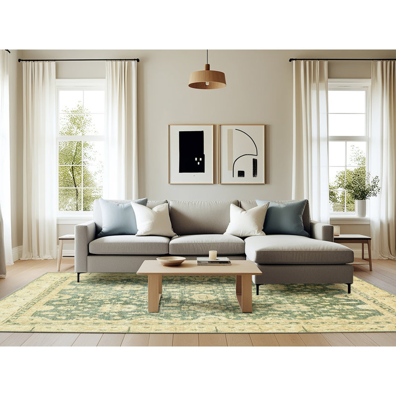 Oriental Indoor Rug, Rectangle 6' x 9'