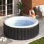 Blue Elephant 220 Volt 4 Person 130 - Jet Polyvinyl Chloride (PVC) Round Inflatable Hot Tub in Black