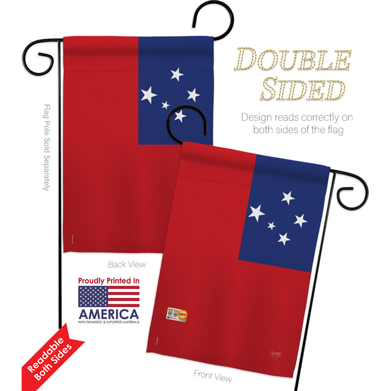 Double Sided 18.5'' H x 13'' W Polyester Flag Set
