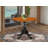 Round Dining Table with Drop Leaves - Black Table Top and Black Pedestal Leg Finish-80324587-80324585