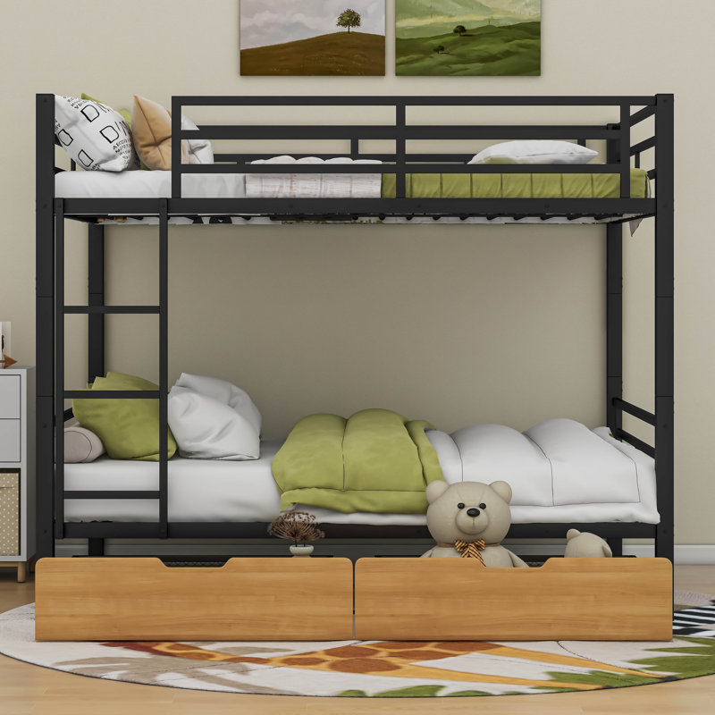 Akkaya Kids Full Bunk Bed with Drawers