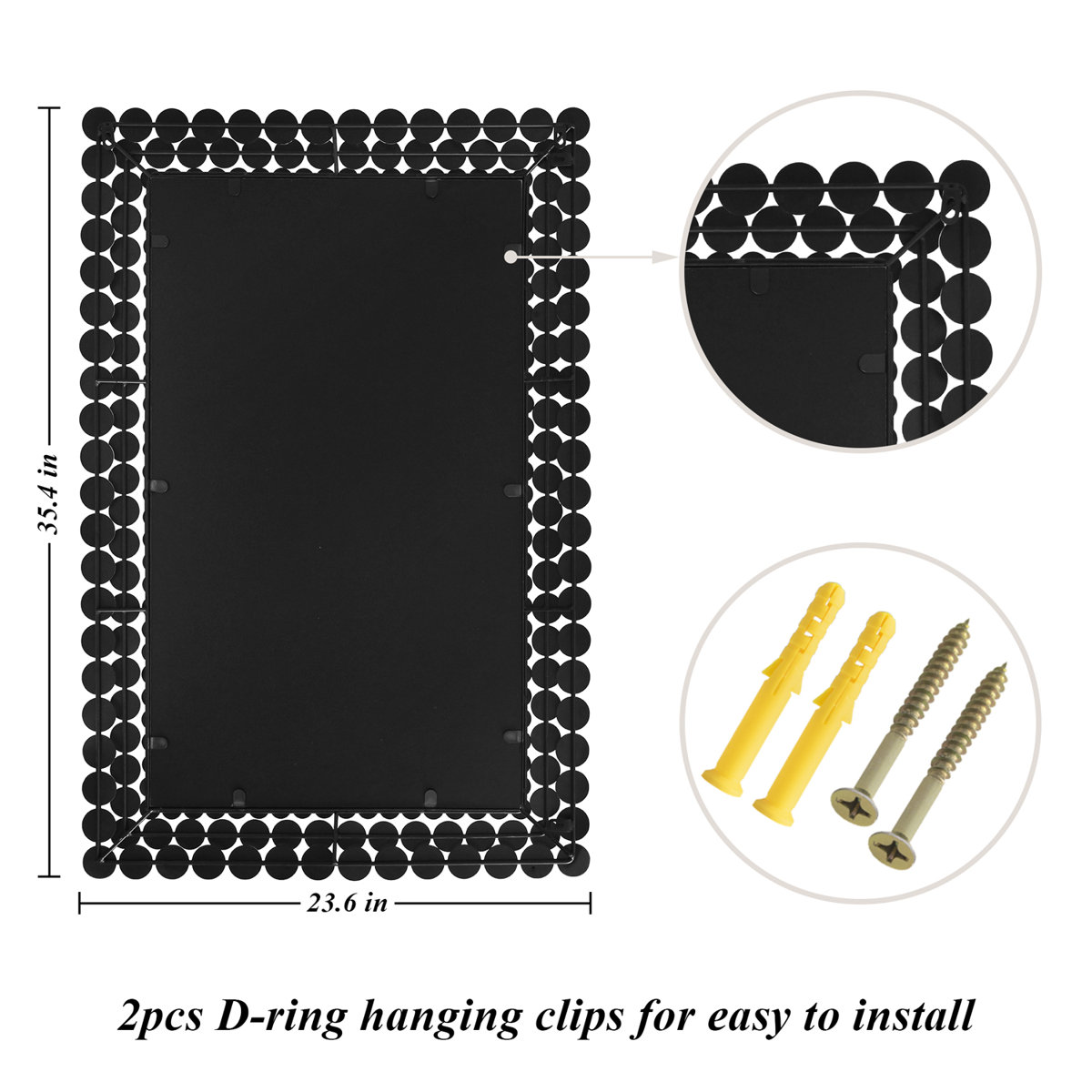 Beautify Small Hexagon Wall Mirror Decorative Vanity Mirror