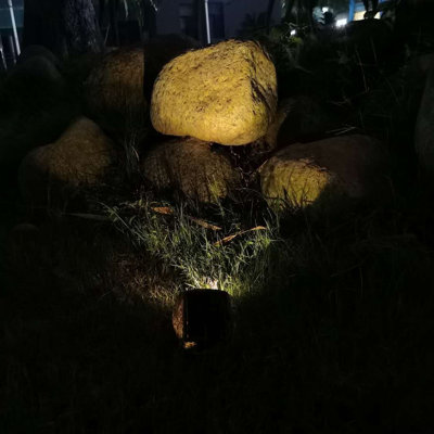 Sandstone Solar Powered Integrated LED Rock Light