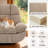 44.5" Oversized Swivel Rocker Power Recliner with Voice Control Bluetooth 2Types Ports Phone Holder & Storage-344402246