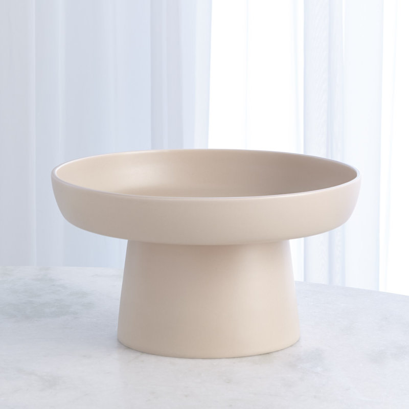 Encircle Tazza, Chalk, 6" H x 12" W x 12" D