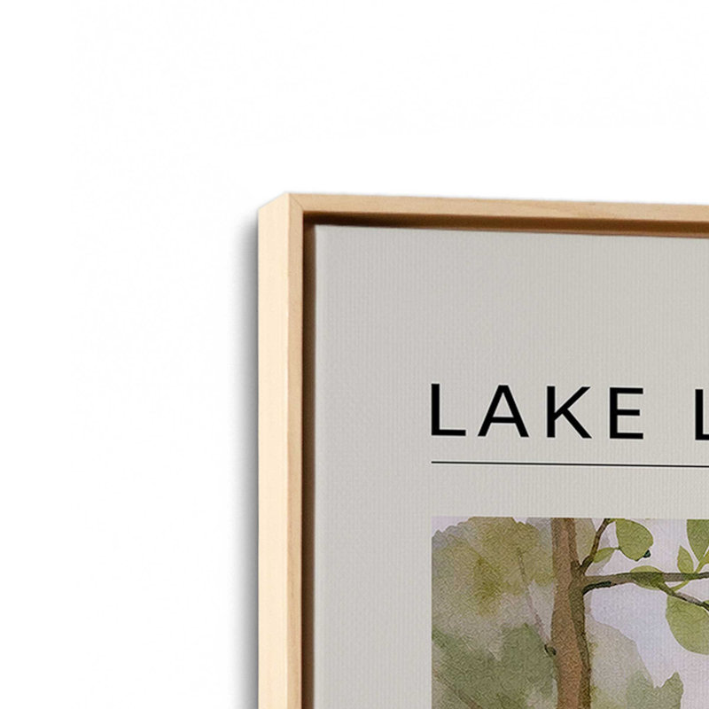 Lake Louise, reproduction d'art sur toile, Cadre flottant en érable américain, 32 po x 48 po
