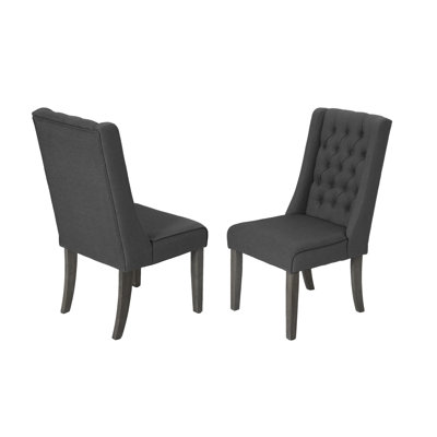 Dions 18.5'' H Tufted Linen Upholstered Side Chair