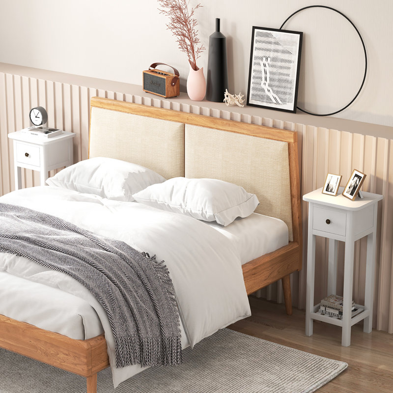 Darcey 14'' W Solid Wood Nightstand, White