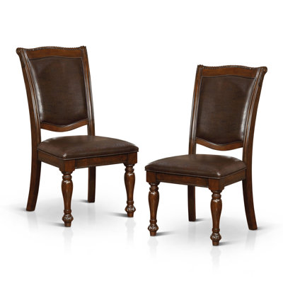 Calie Upholstered Open Back Side Chair in Espresso