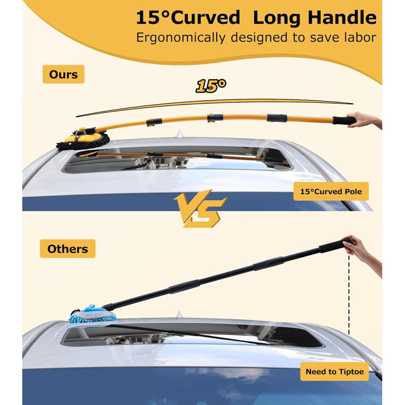 56.7" Car Wash Brush Mop Kit