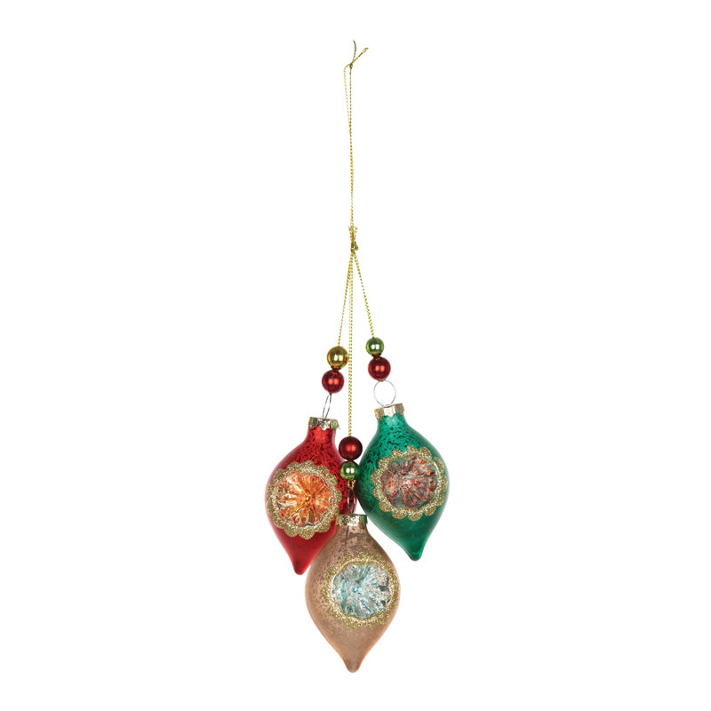 10.5'' Glass Not Flowers Holiday Shaped Ornament