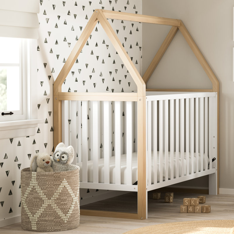 Orchard 5-in-1 Convertible Crib, White/Driftwood