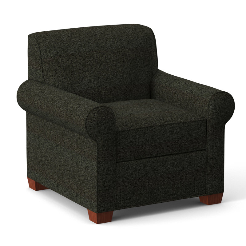 Fauteuil de 34 po de largeur Finn, Gris anthracite Dorset, BM cerise