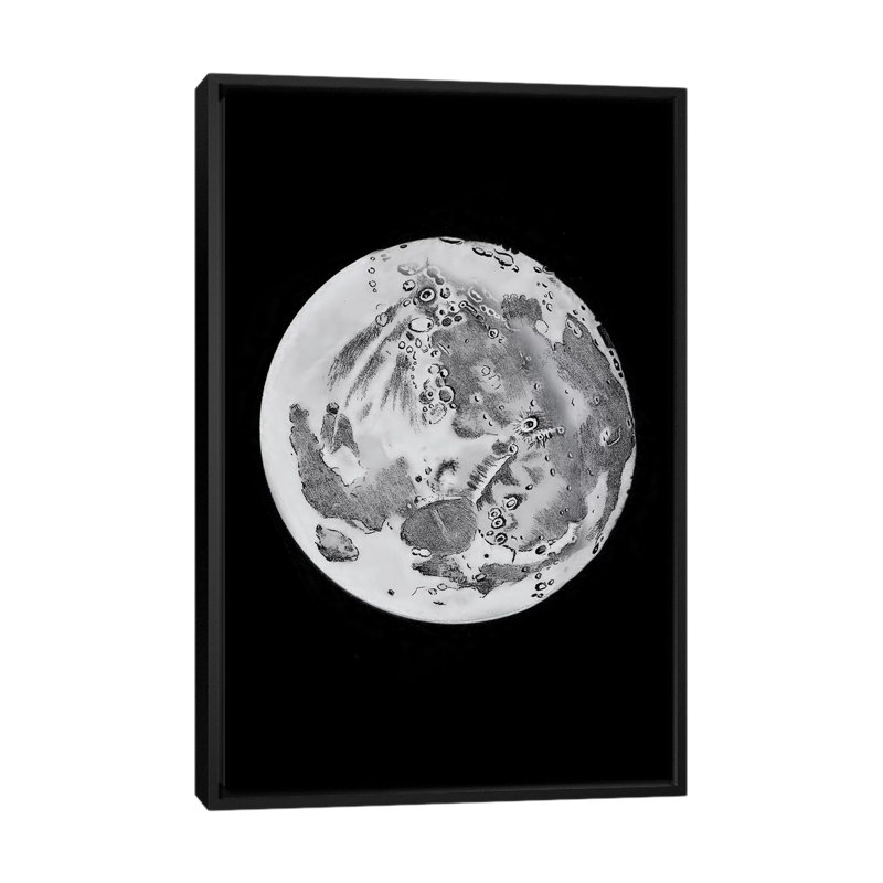 «Phases of the Moon VI», impression sur toile, H 26 po x l 18 po x P 1,5 po, Toile avec cadre noir, Pas de tapis