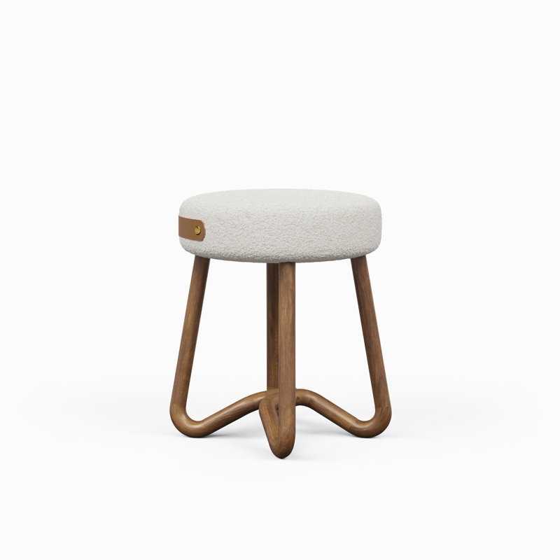 Loop Accent Stool, Noodles Natural/Nozes/Caramel